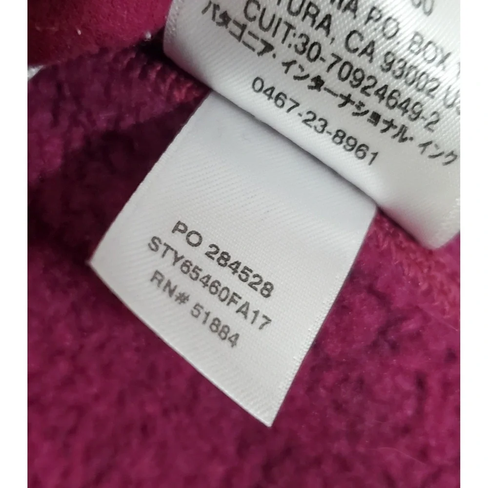 Patagonia Better Sweater Jacket Kids XL 14 Full Zip Fleece Burgandy Wine EUC - Picture 6 of 9